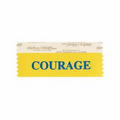 Courage Award Ribbon w/ Blue Foil Print (4"x1 5/8")